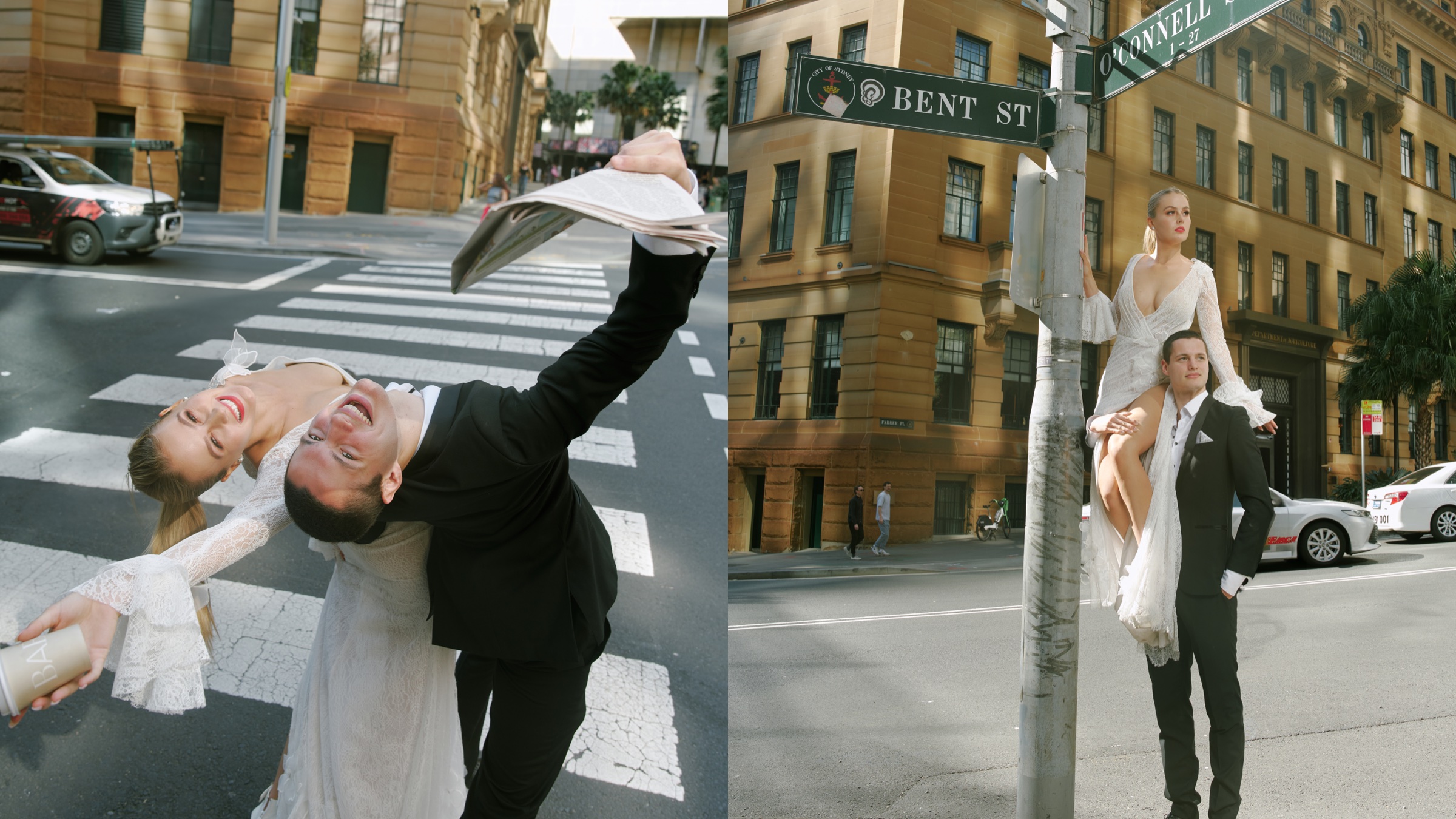 Aries editorial wedding portrait pair