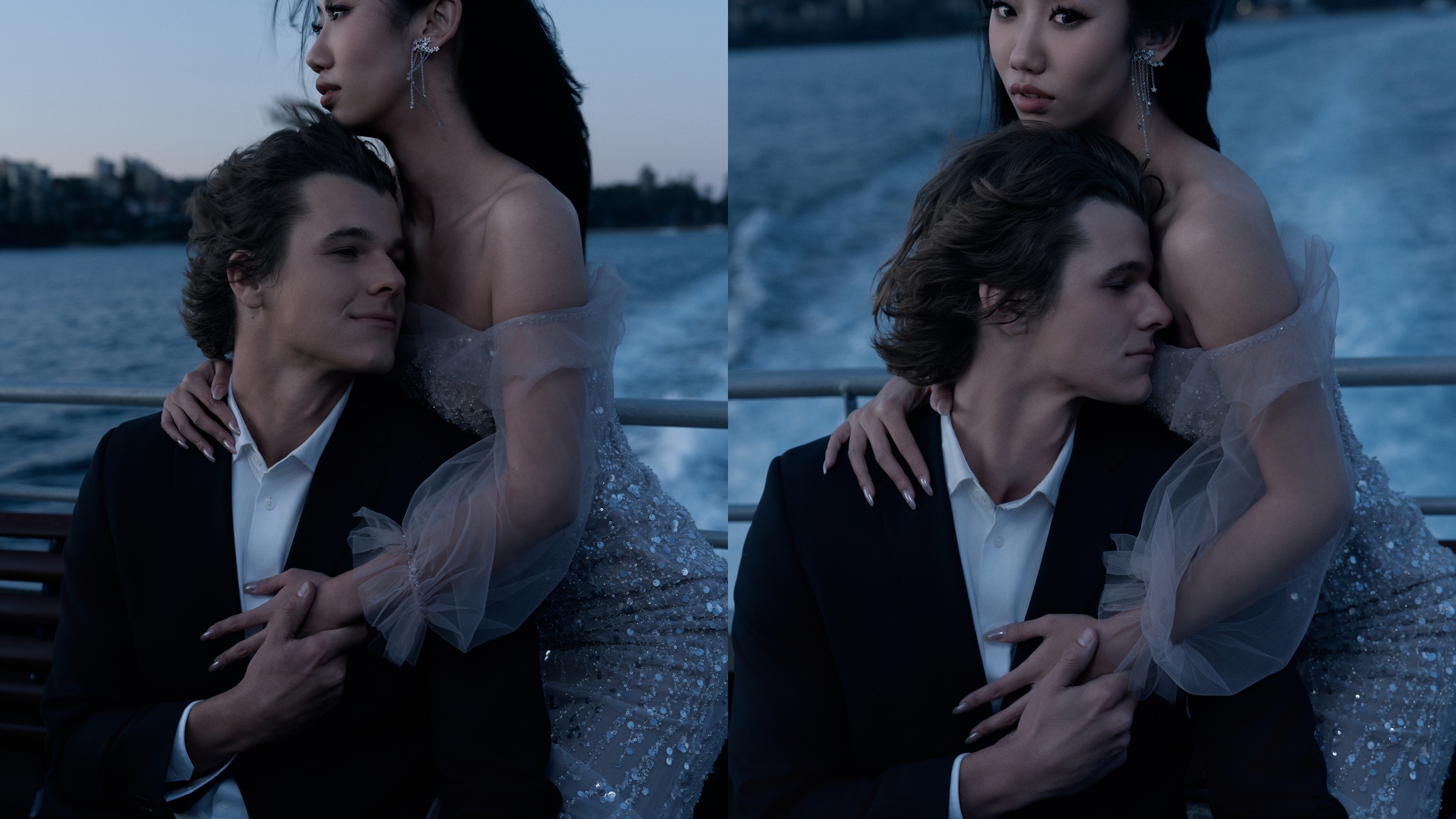 Waterfront engagement portrait