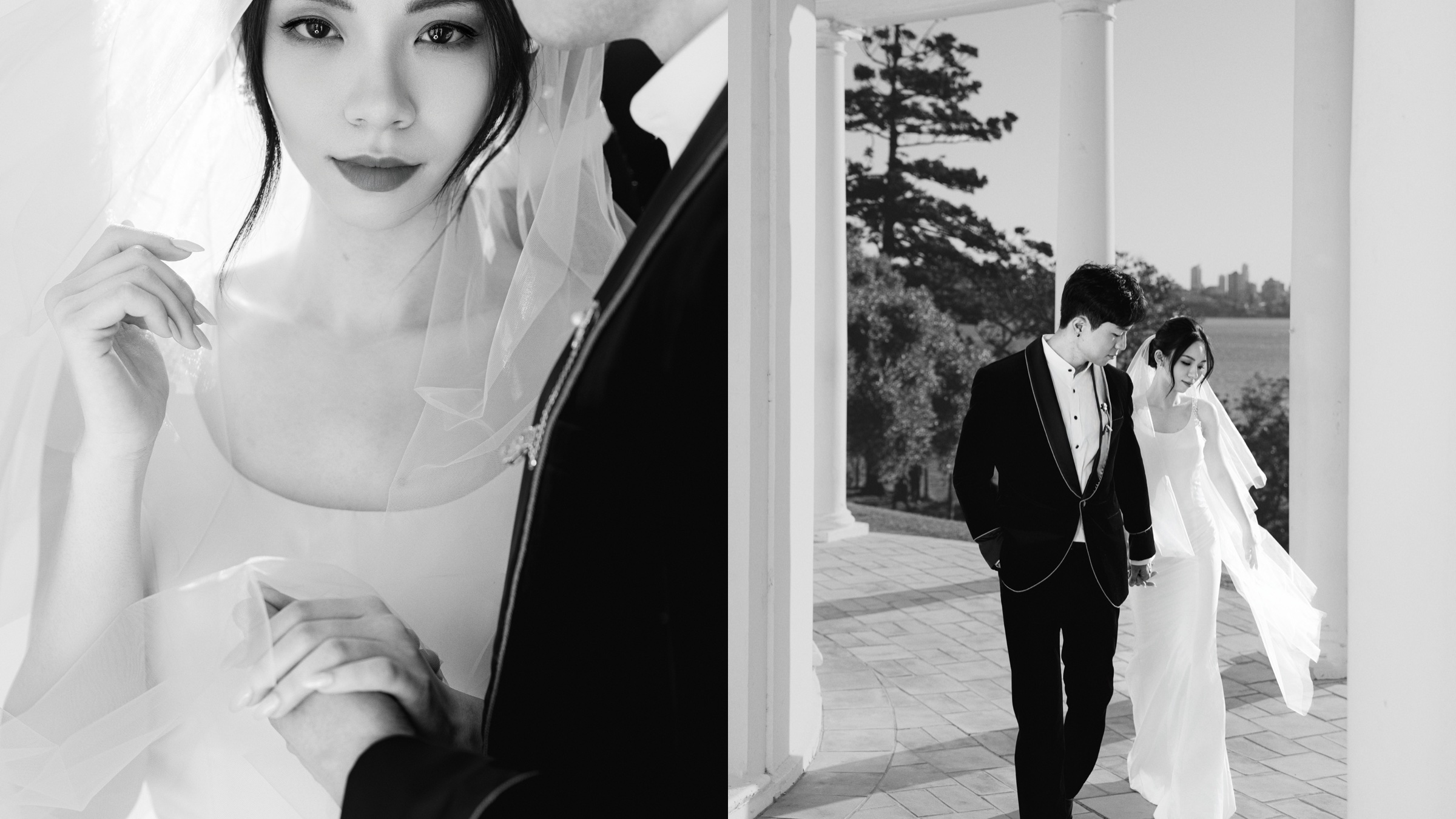 Karlie and Paul wedding portrait pair