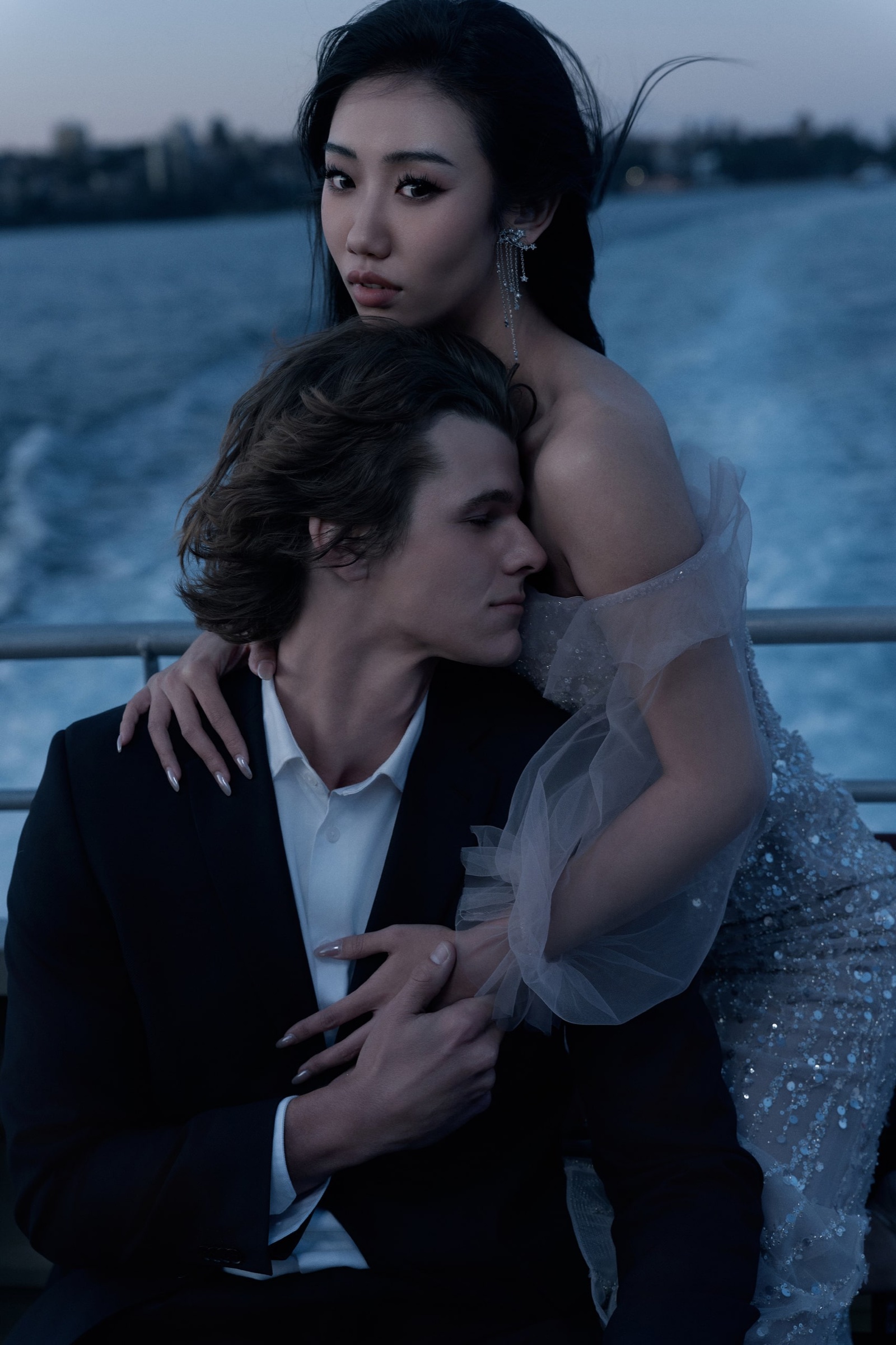 Waterfront engagement mobile portrait